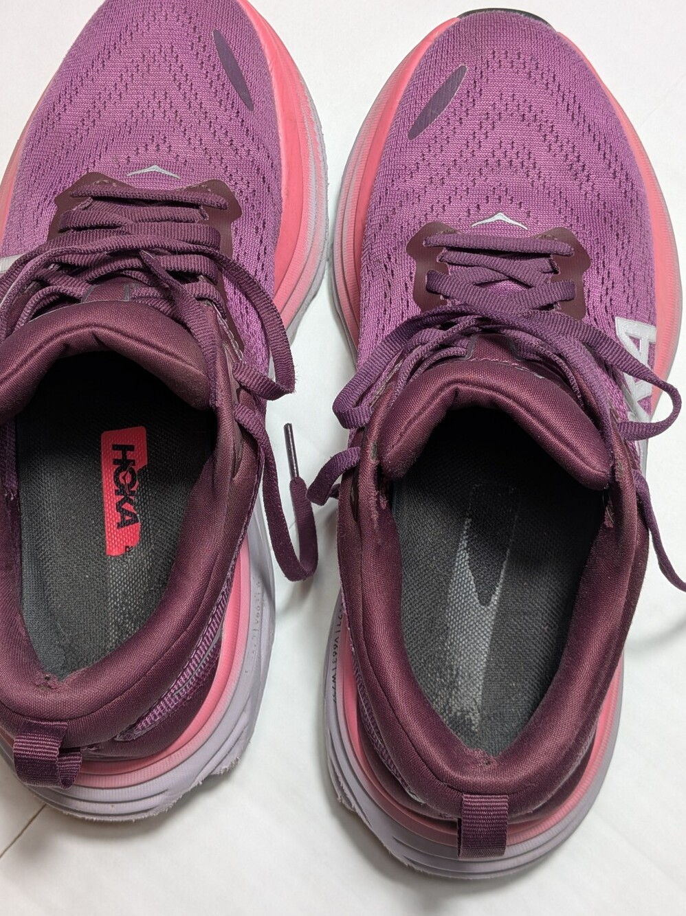 Hoka Bondi 8 Purple Athletic Shoes Women's Size 7.5 - Picture 5 of 15